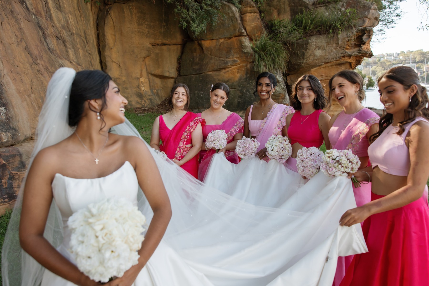 Bride and wedding party